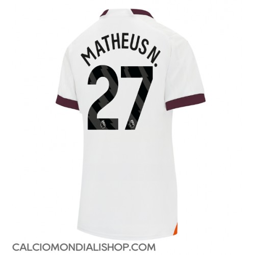 Maglie da calcio Manchester City Matheus Nunes #27 Seconda Maglia Femminile 2023-24 Manica Corta